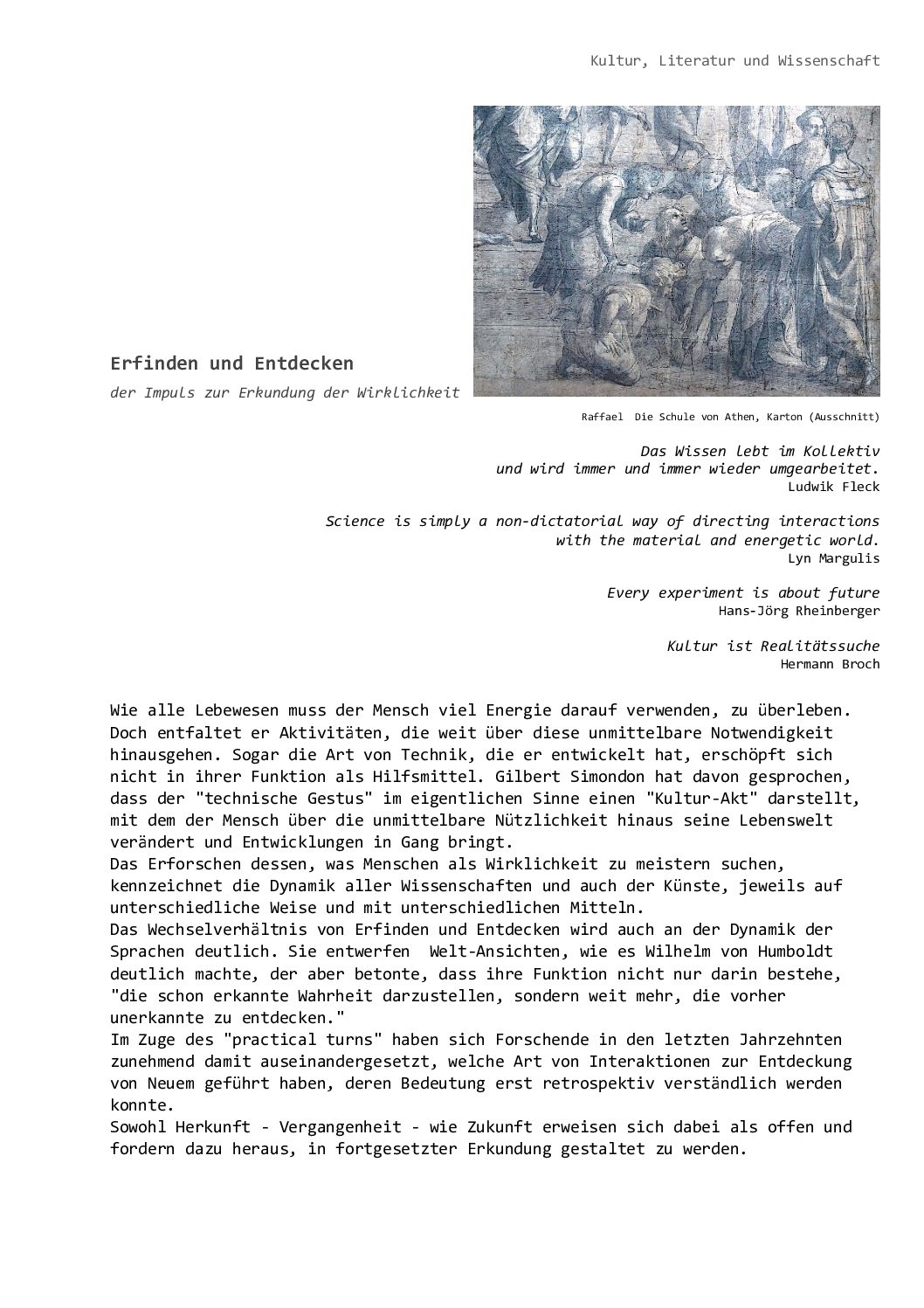Erfinden und Entdecken